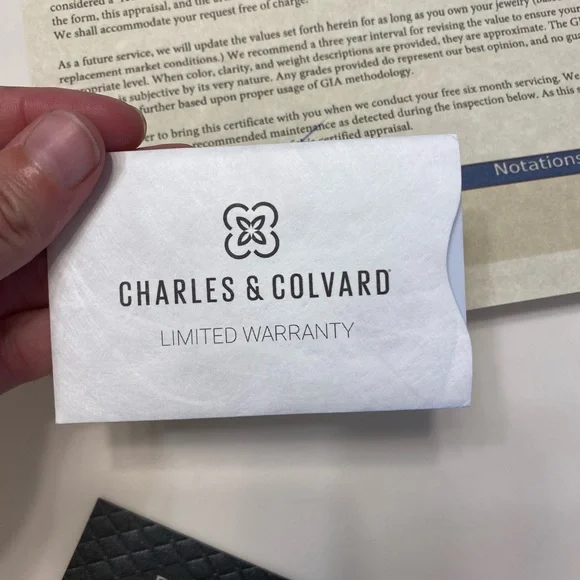 Moissanite and diamond engagement ring - Picture 9 of 10